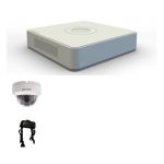 HIKVISION IP kamera rögzítő szett 1db 1,3MP-es DOME infrás kamera, tápegység, bővíthető IP kamera sz