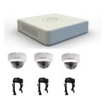 HIKVISION IP kamera rögzítő szett 3db 1,3MP-es DOME infrás kamera, tápegység, bővíthető IP kamera sz