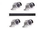 Hikvision NVR IP kamera szett (DS-7608NI-SE NVR + 4db DS-2CD2012-I 1,3MP kültéri IP bullet kamera)