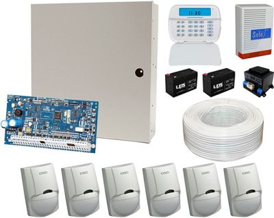 Komplett riasztó DSC NEO riasztórendszer szett DSC 2016H Ikonos LCD kezelőegységgel
