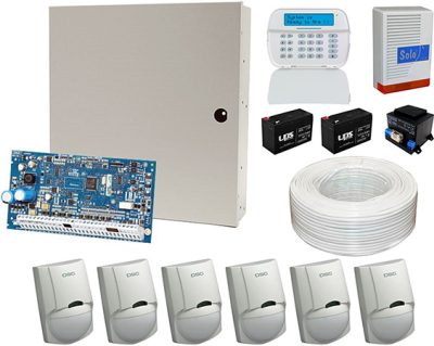 Komplett riasztó DSC NEO riasztórendszer szett DSC 2016H LCD szöveges kezelőegységgel