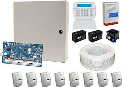 Komplett riasztó DSC NEO riasztórendszer szett DSC 2064H LCD szöveges kezelőegységgel