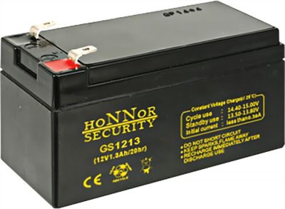 HONNOR akkumulátor 12V/1,3Ah zselés biztonságtechnikai, riasztórendszer akkumulátor, riasztó akku