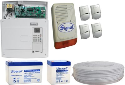 Komplett riasztórendszer Pyronix MATRIX 6 Ikon LCD riasztó 4db  DSC mozgásérzékelővel