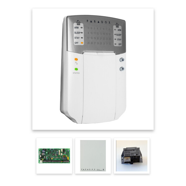 Paradox SP4000 riasztórendszer dobozzal, K32LED+ kezelő, 30VA táp