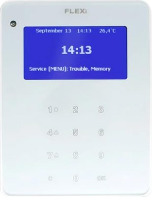 TRIKDIS FLEXi LCD riasztórendszer kezelőegység kezelő