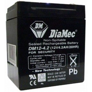 DIAMEC 12V 4,5 Ah zselés biztonságtechnikai, riasztórendszer akkumulátor, riasztó akku