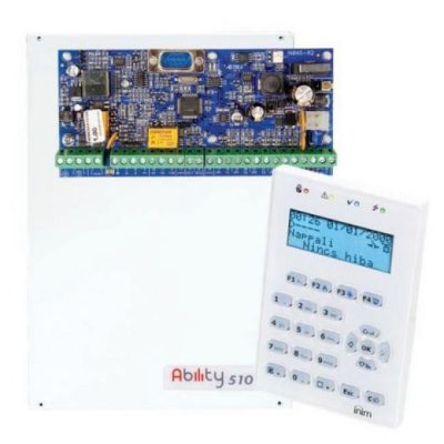 INIM IMB-ABILITY 510M riasztórendszer panel, doboz, táp, LCD szöveges kezelőegység