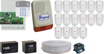 Komplett riasztórendszer szett Paradox SP7000 LED riasztó