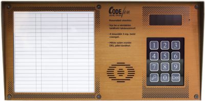 CODEFON kaputelefon EVKT 800 + proximity falon kív., 3 oszl. 113 HF fekvő új