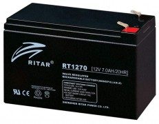 RITAR RT1270 12V 7Ah zselés biztonságtechnikai, riasztórendszer akkumulátor, riasztó akku
