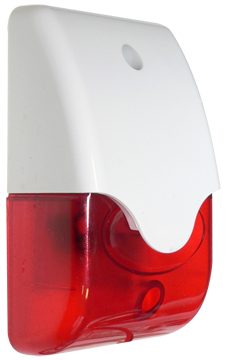 ES-36R pirosBeltéri hang- és fényjelző, 100dB, piros villogóval, 9-12VDC.