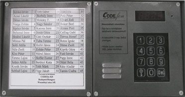 CODEFON kaputelefon EVKT 800 központ+proximity falon kív., 3 oszl. H kártyás