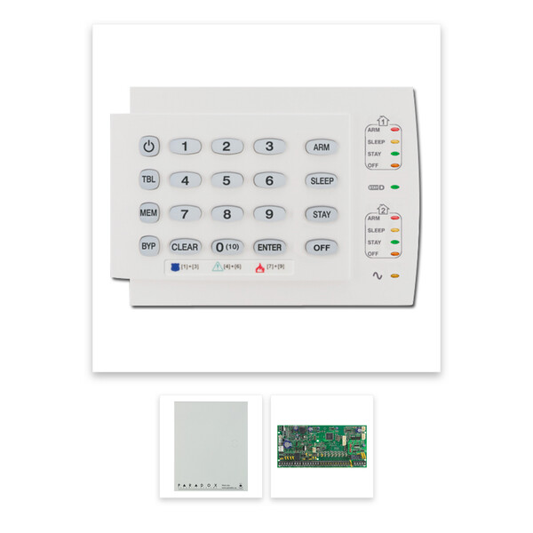 PARADOX SP6000 + K10H riasztórendszer központ és kezelőegység
