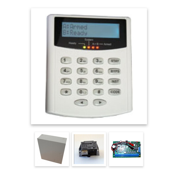 SATALARM SA816 LCD riasztó központ LCD kezelővel, doboz, tápegység
