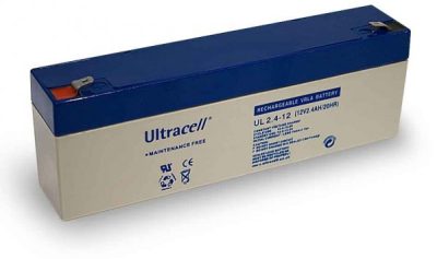 ULTRACELL 12V 2,4Ah zselés biztonságtechnikai, riasztórendszer akkumulátor, riasztó akku