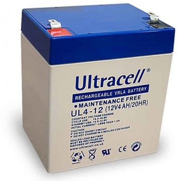 ULTRACELL 12V 4Ah zselés biztonságtechnikai, riasztórendszer akkumulátor, riasztó akku