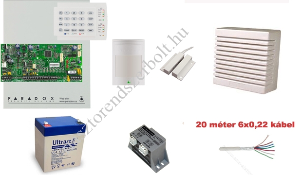 Garzonlakás riasztórendszer szett Paradox SP4000 riasztó szett