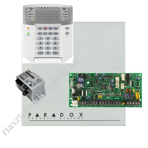 Paradox SP4000 riasztórendszer dobozzal, K32LED+ kezelő, 30VA táp