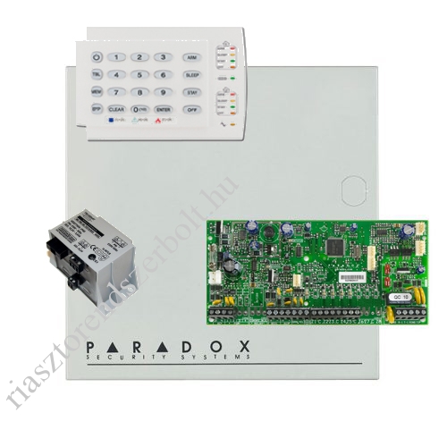 Paradox SP5500 riasztórendszer dobozzal, K10H kezelőegység, 45VA tápegység
