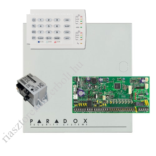 Paradox SP6000 riasztórendszer dobozzal, K10H kezelőegység, 45VA tápegység