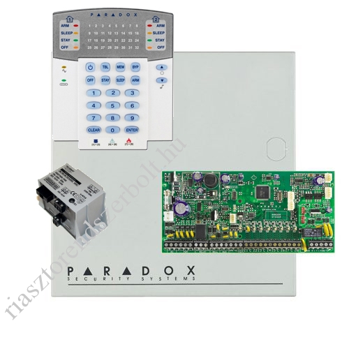 Paradox SP6000 riasztórendszer dobozzal, K32LED+ kezelő, 45VA táp